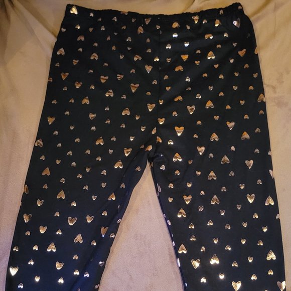 Leggings with gold hearts. Size 24 months - Picture 2 of 4
